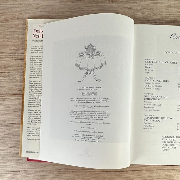 Dolls' House Needlecrafts Book Over 250 Projects in 1/12 Scale by Venus Dodge - Picture 5 of 10